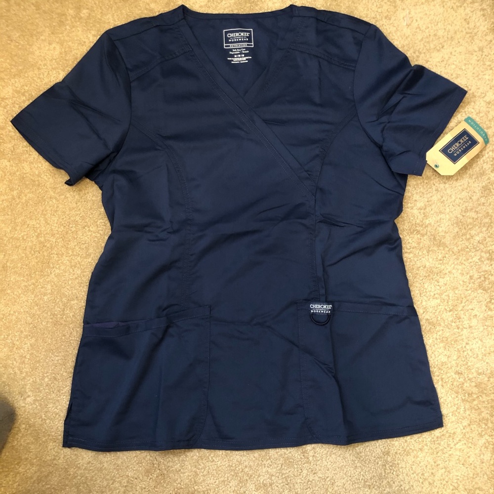 Navy Cherokee Scrub Top